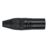 XLR 5P X-type - male Tappo terminale nero - alloggiamento nero