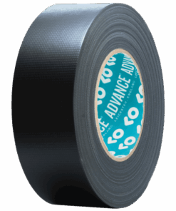 AT175 Industrial Waterproof Cloth Tape Nastro per tubi nero opaco - 50 mm / 50 m