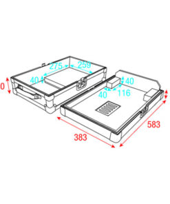Case for AlphaTheta CDJ-3000X con spazio per i cavi