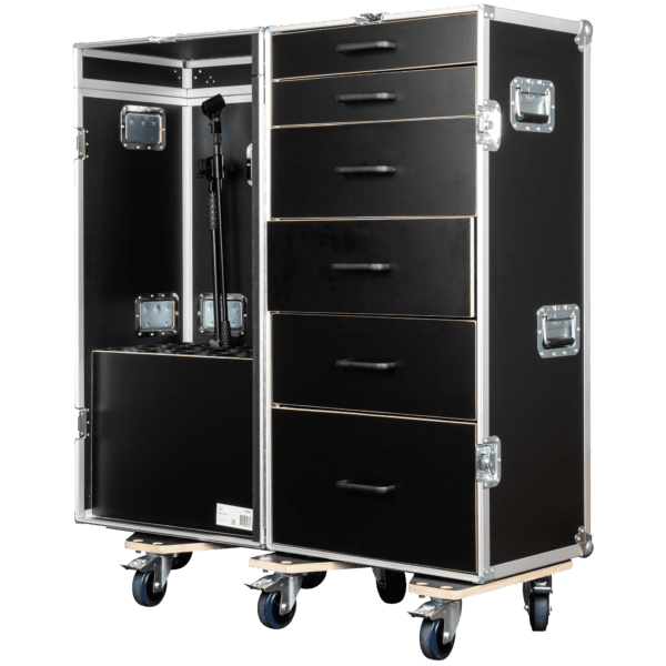Drawer Case 3 Con 6 cassetti e spazio per 15 aste microfoniche
