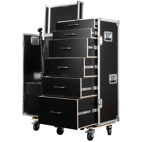 Drawer Case 3 Con 6 cassetti e spazio per 15 aste microfoniche