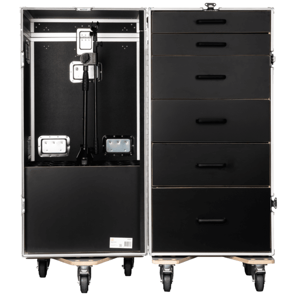 Drawer Case 3 Con 6 cassetti e spazio per 15 aste microfoniche
