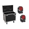 EUROLITE Set 2x LED TMH-H380 Beam/Wash/Flower Effect + Flightcase with wheels