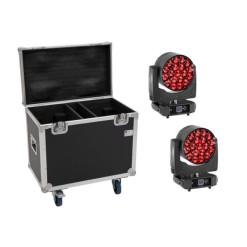EUROLITE Set 2x LED TMH-H380 Beam/Wash/Flower Effect + Flightcase with wheels