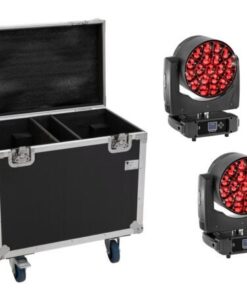 EUROLITE Set 2x LED TMH-H380 Beam/Wash/Flower Effect + Flightcase with wheels