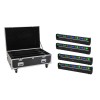 EUROLITE Set 4x LED BAR-8 SWING QCL bar + Flightcase with wheels