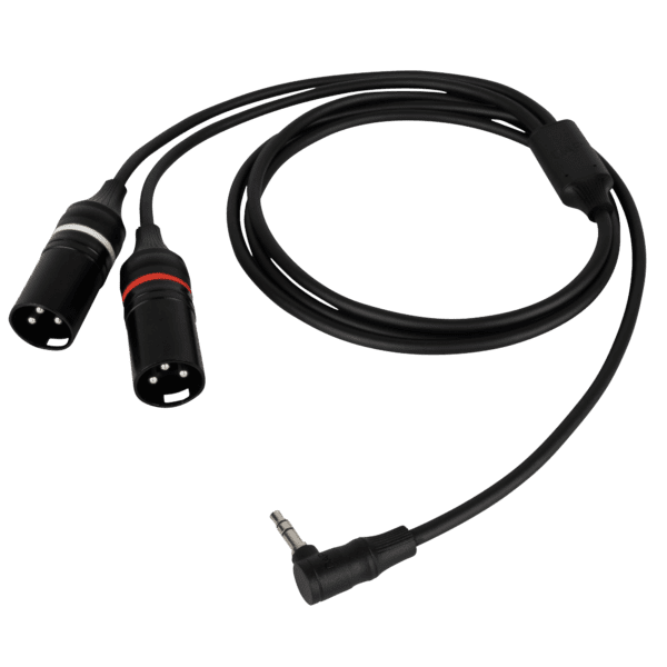FL118 - male stereo right-angled mini-jack to 2 XLR/M 3P 0.75 m 75 cm