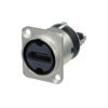 HDMI Feedthrough Adapter D-size Silver Alloggiamento in nichel