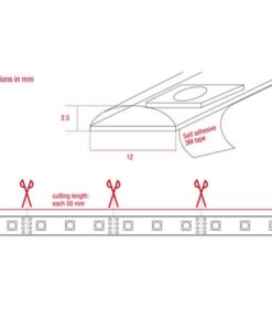 Havana Dropper RGB - 60 - 24 VDC 5050 LED RGB 3-in-1 constant voltage 300x0,24W RGB 3-in-1