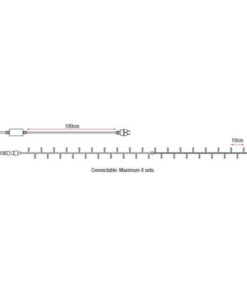 LED Rubber String Light WW 100 LEDs - 10 m - LED Space - 10 cm 100 LED/10M/Distanza fra i LED 10cm