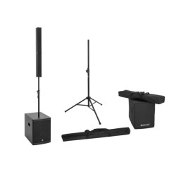 OMNITRONIC Set ROD-1283 active column speaker system + speaker stand + cover set