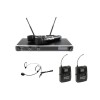 OMNITRONIC Set UHF-301 Receiver + Headset + 2x Transmitter 823-832/863-865 MHz