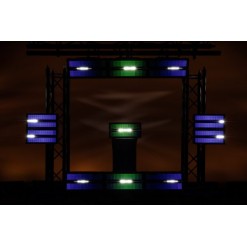 Titan Strobe 1000 FX Strobo LED da 1000 W con effetti di sezione LED RGB